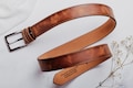 Personalized Genuine Leather Belt, Valentines Gifts for Him, Custom Engraved Mens Belt, Anniversary Gifts for Husband, Bronze Gifts for Men