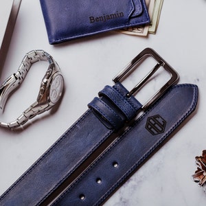 Personalized Secret Message Belt for Him, Custom Leather Belt for Men, Personalized Gift for Husband, 1-year Anniversary Gift for Boyfriend