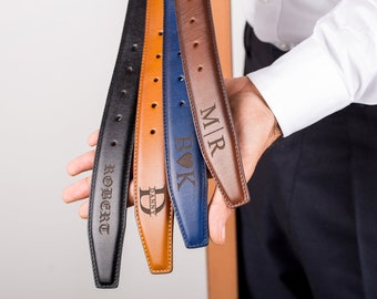 Groomsmen Wedding Leather Belt, Anniversary Gift For Him, Custom Gift for Boyfriend, Leather Accessories for Men, Handmade Belt