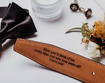 Custom Leather Belt Men, Father's Day Gift, Engraved Handmade Leather Belt, Personalized Gift for Boyfriend, Gift for Him, Ring Bearer Gift