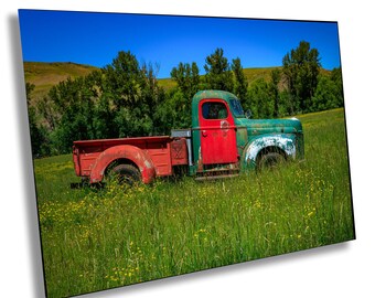 Rustic Farm Truck Print: Vintage Pickup Truck Photography