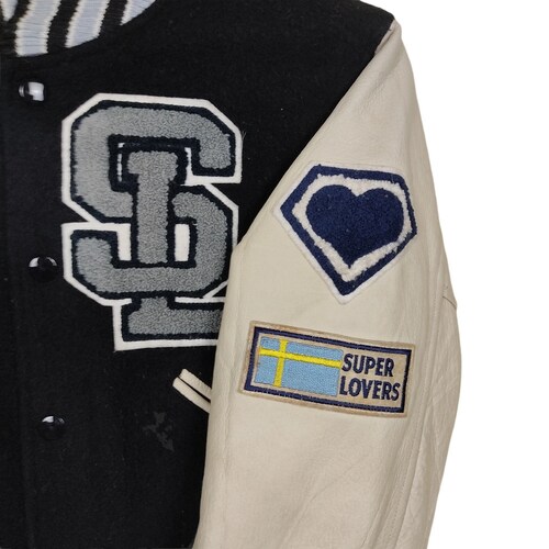 Shops Vintage SUPER LOVERS Leather Varsity Jacket