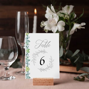 Fresh Beginnings - Wedding Table Numbers, Modern Elegant, Classic Design, Downloadable, Printable