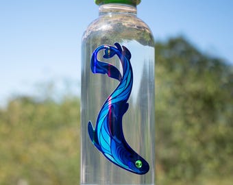 Shining pocket shark sticker