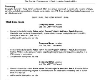6+ Professional CV Templates – Modern & Customizable