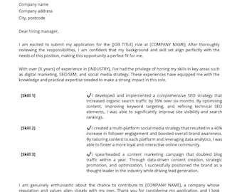 Professional Cover Letter Template – Modern & Customizable