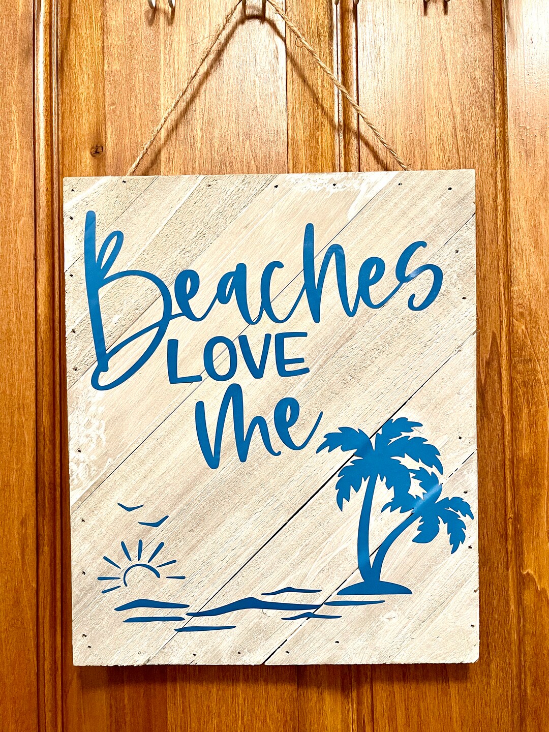 Handmade Wood Beach Wall Hanging beaches Love Me Etsy