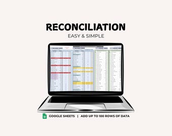 Conciliación, 100 entradas, Hojas de cálculo de Google, Conciliación, Conciliación presupuestaria, Cuentas, Hojas de cálculo de Google, Conciliación digital