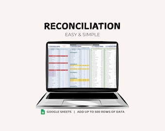 Conciliación, 500 entradas, conciliación en Google Sheets, conciliación, conciliación presupuestaria, cuentas, Google Sheets, conciliación digital