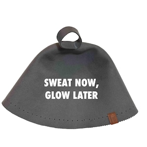 Custom Name Merino Sauna Hat 3mm – One-Piece Wool Felt Banya Hat, Personalized Name, Heat Protection Cap for Spa & Steam Room - Sauna gift