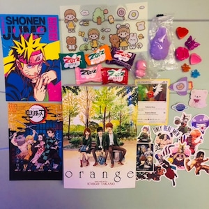 Anime mystery gift box with manga