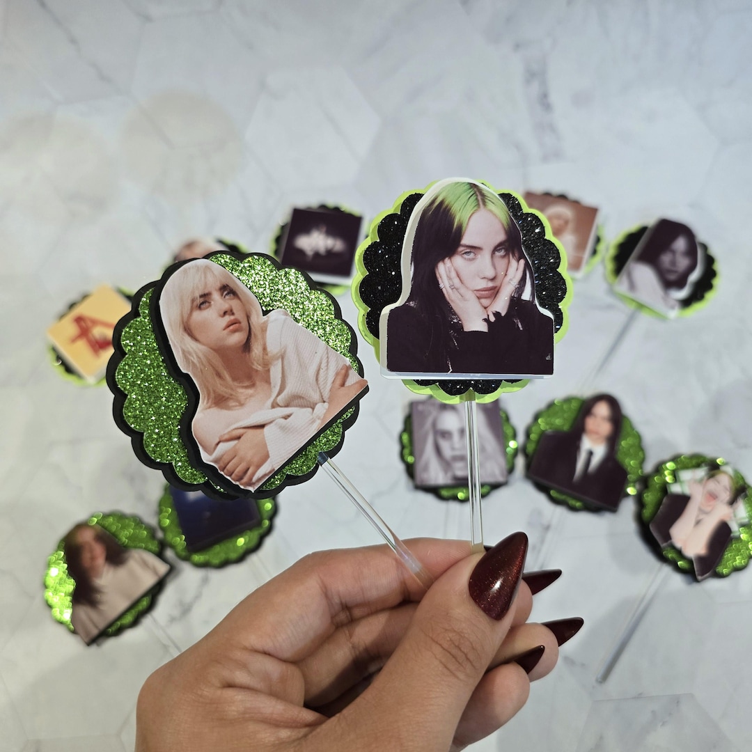 Billie Eilish Cupcake Topper Billie Eilish Cupcake Decor Billie Eilish ...