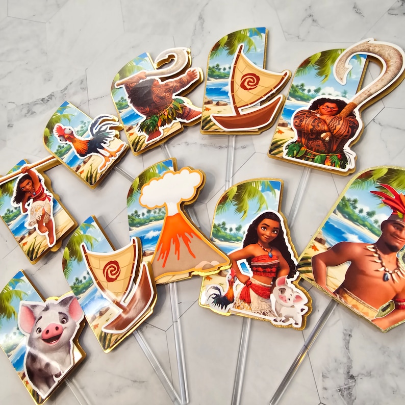 Moana Cupcake Toppers In Store