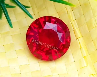 Ruby Genuine Corundum Top Quality Faceted Loose Gemstone Round Cut
