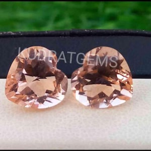 10 mm Morganit Edelstein lose Herzform Paar facettierten Schnitt für sie Ohrringe Ohrstecker Paar Ring Anhänger Schmuck machen Geschenk Synthetische 5 mm-50 mm