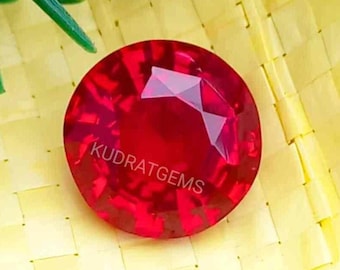 Ruby Genuine Corundum Top Quality Faceted Loose Gemstone Round Cut