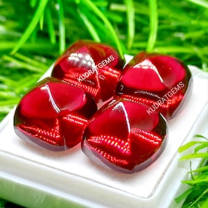 Lab Ruby Edelsteen Los Suikerbrood Cabochon Paar Kussen Ring Hanger Stud Earring Sieraden Cadeau Haar 5 mm tot 20 mm Korund 9 Hardheid