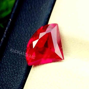 12x10mm Pigeon Blood Ruby Corundum Gemstone Loose Fancy Cut Unique Fantasy Cut Red Ring Pendant Earrings Jewelry Make Gift For Her Lab Creat