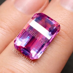 Pixel Cut Lab Alexandrite Color Change Loose Gemstone Octagon | Ring Pendant Earrings | 5x4mm–20x15mm