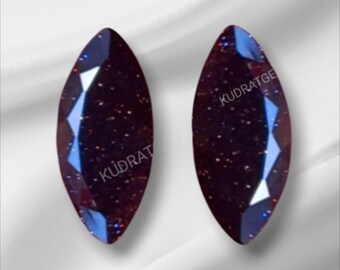 Blue Sandstone Gemstone Loose Marquise Pair Cut Ring Stud Earring Pendant Bracelet Top Quality Jewelry Make Gift Her Size 8x4mm-80xmm