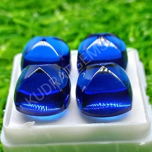 Tanzanite Gemstone Loose Sugarloaf Cabochon Pair Cushion Blue Couple Ring Pendant Stud Earring Bracelet 5mm-30mm Jewelry Make Gift Synthetic