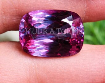 Lab alexandriet kleurverandering edelsteen kussen gesneden 20 x 15 mm groot formaat losse steen voor het maken van sieraden Aangepast formaat beschikbaar