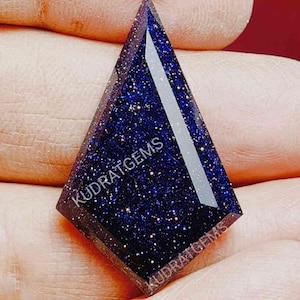 34 x 20 mm ブルーサンドストーンジェムストーンカイトカットファセットルースサンドストーンカイトビッグサイズ彼女リングペンダントブレスレットネックレスブローチジュエリーギフト
