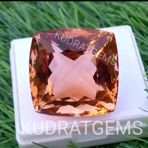 Pedra preciosa de morganita ouro rosa de 25 mm solta, corte brilhante, facetada, tamanho grande para pingente, anel, pulseira, broche, joia, presente