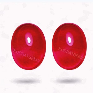 Lab Rubin Taubenblut Oval Cabochon, 5 x 4 mm-20 x 15 mm Rotkorund lose Stein benutzerdefinierte Tiefe verfügbar