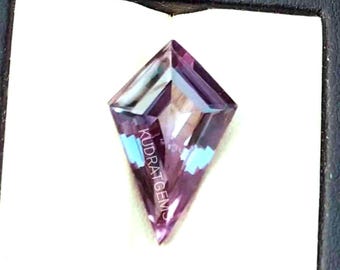 20x12mm Kite Cut Alexandrite Color Change Gemstone: Lab Created (Multiple Sizes)