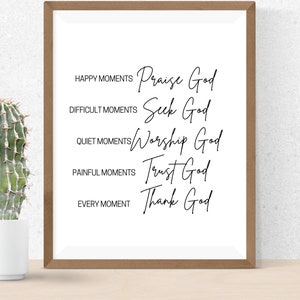 Praise God SVG, Faith Quote, Bible, Christian, Cricut, Cut File, Digital File, SVG