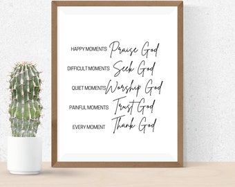 Praise God SVG, Faith Quote, Bible, Christian, Cricut, Cut File, Digital File, SVG