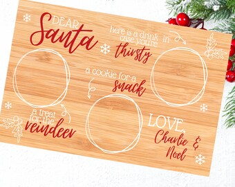 Treats for Santa SVG, Santa Tray, Customizable to Add Your Child's Name, Cookies for Santa, Christmas Fun, The Night Before Christmas, SVG