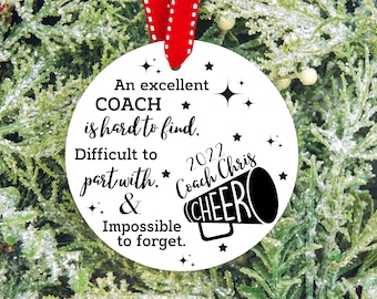 Excellent Coach PNG, Coach Gift, Ornament for Cheer Coach PNG, Customize Coach's Name, Cheer Life, PNG, Digital File, Cut File, Cricut