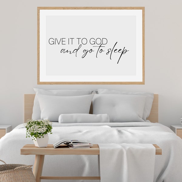 Give it to God and go to Sleep SVG, Faith Quote, Bible, Christian, Cricut, Cut File, Digital File, SVG