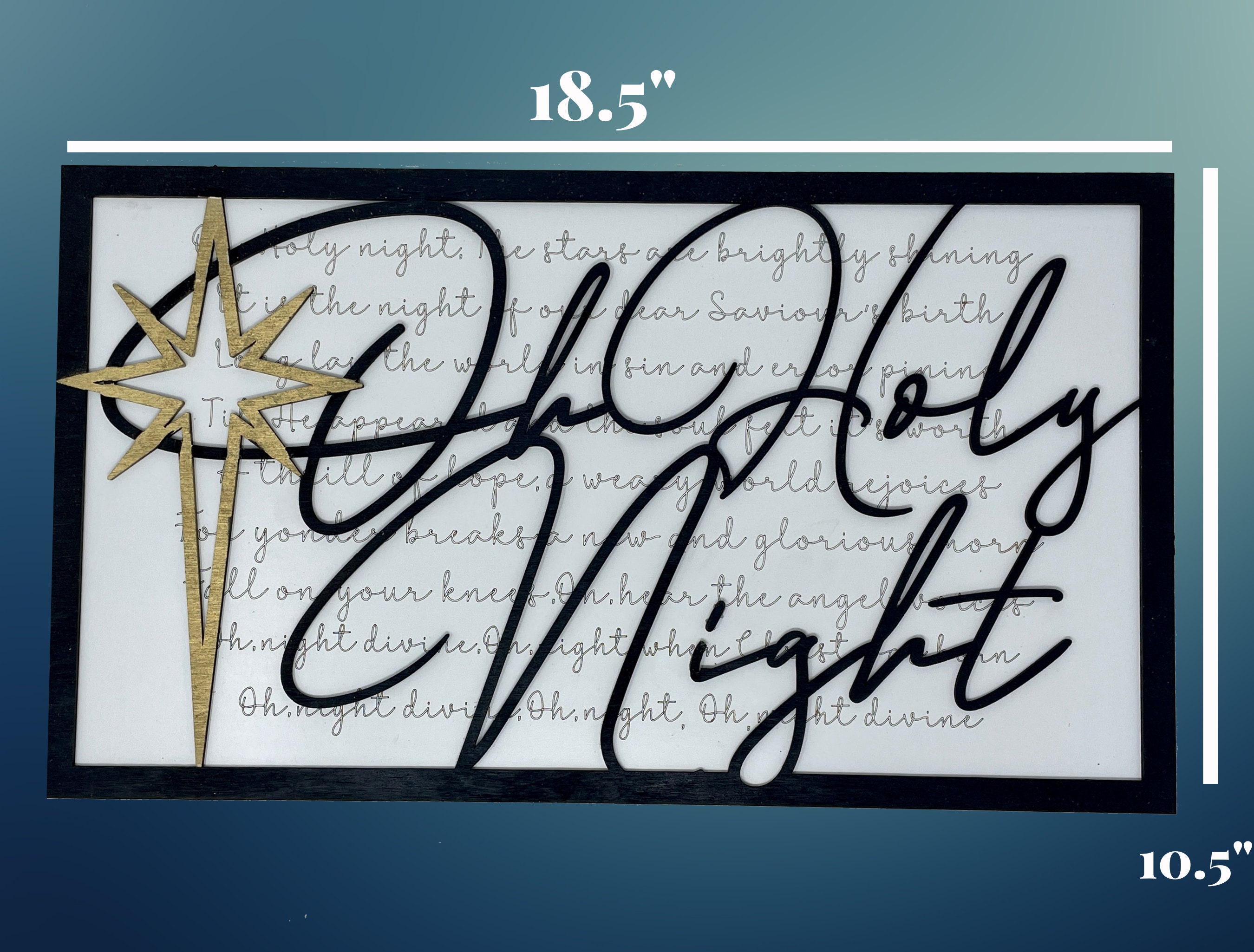 Oh Holy Night Lyrics Wooden Sign | Christmas Wall Decor | Best of 2022 ...