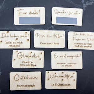Personalisierbare Rubbellose aus Holz – Eine besondere Überraschung für jeden Anlass!