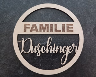 Türschild Famile - Name induviduell