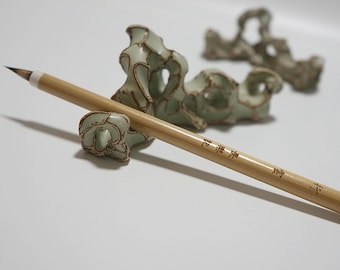 Ceramic Pen holder, Chinese Brush Holder, Small Mountain Pen Holder, Room Decoration Pen Holder, Handmade Creative Pen Holder, Gift