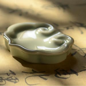 Ceramic Inkstone, Ink Plate, Calligraphy Inkstone, Vintage Inkstone, Handmade Inkstone, Birthday Gift, Gift for Calligrapher