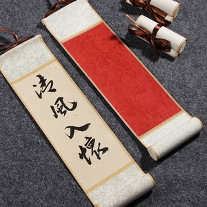 Mini rotolo, carta Xuan, rotolo appeso per calligrafia, carta per lavoro di calligrafia, rotolo dipinto, ciondolo antico per calligrafia e pittura