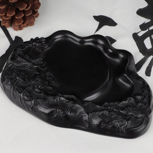 Original Stone Inkstone, Lotus Inkstone, Inkstone Grinding Inkstone for Calligraphy, Plain Inkstone, Calligraphy Supplies, Ink Plate