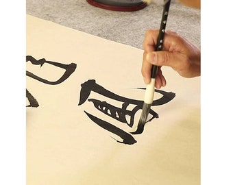 Handmade Calligraphy Rice Paper, Chinese Japanese Calligraphy Practice Paper, 140 Sheets of Vintage Rice Paper, Brush Rice Paper