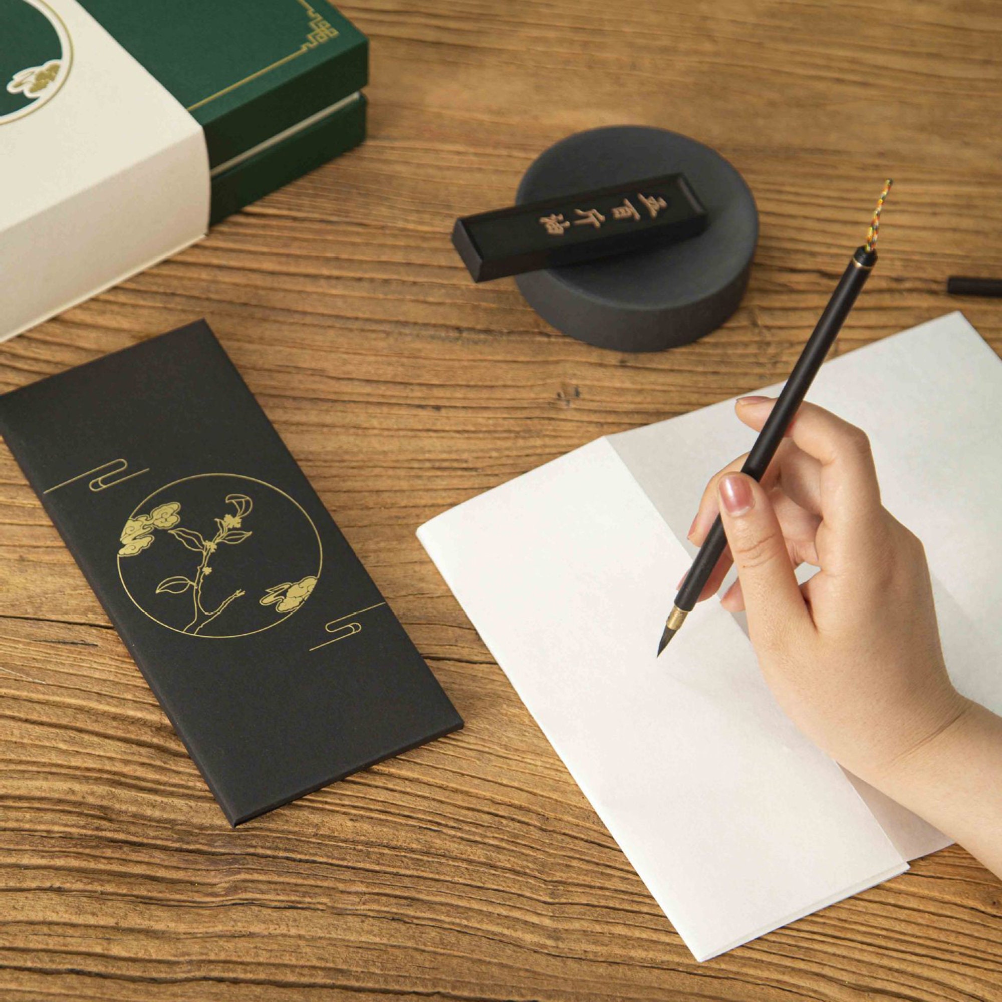 Kalligraphie-Set Mit Tuschepinsel & Tintenstein – Perfekt Für Anfänger & Schüler