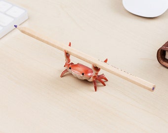 Cute Crab Pen Holder, Chinese Brush Pen Holder, Japanese Brush Pen Holder, Student Writing Pen Holder, Gift for Calligrapher