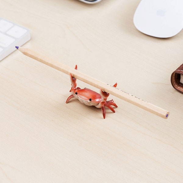 Cute Crab Pen Holder, Chinese Brush Pen Holder, Japanese Brush Pen Holder, Student Writing Pen Holder, Gift for Calligrapher