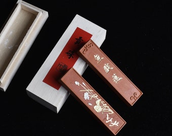 Red ink sticks, red ink, cinnabar ink sticks, Lotus Hui ink block, quality oil smoke ink, red ink ingot, painting and calligraphy tools