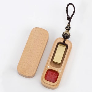 Mini Messing Siegel, anpassbare Namenssiegel, tragbare Messingsiegel, Signatursiegel, Lanyard-Messingsiegel, Kalligraphiegeschenkboxgeschenk