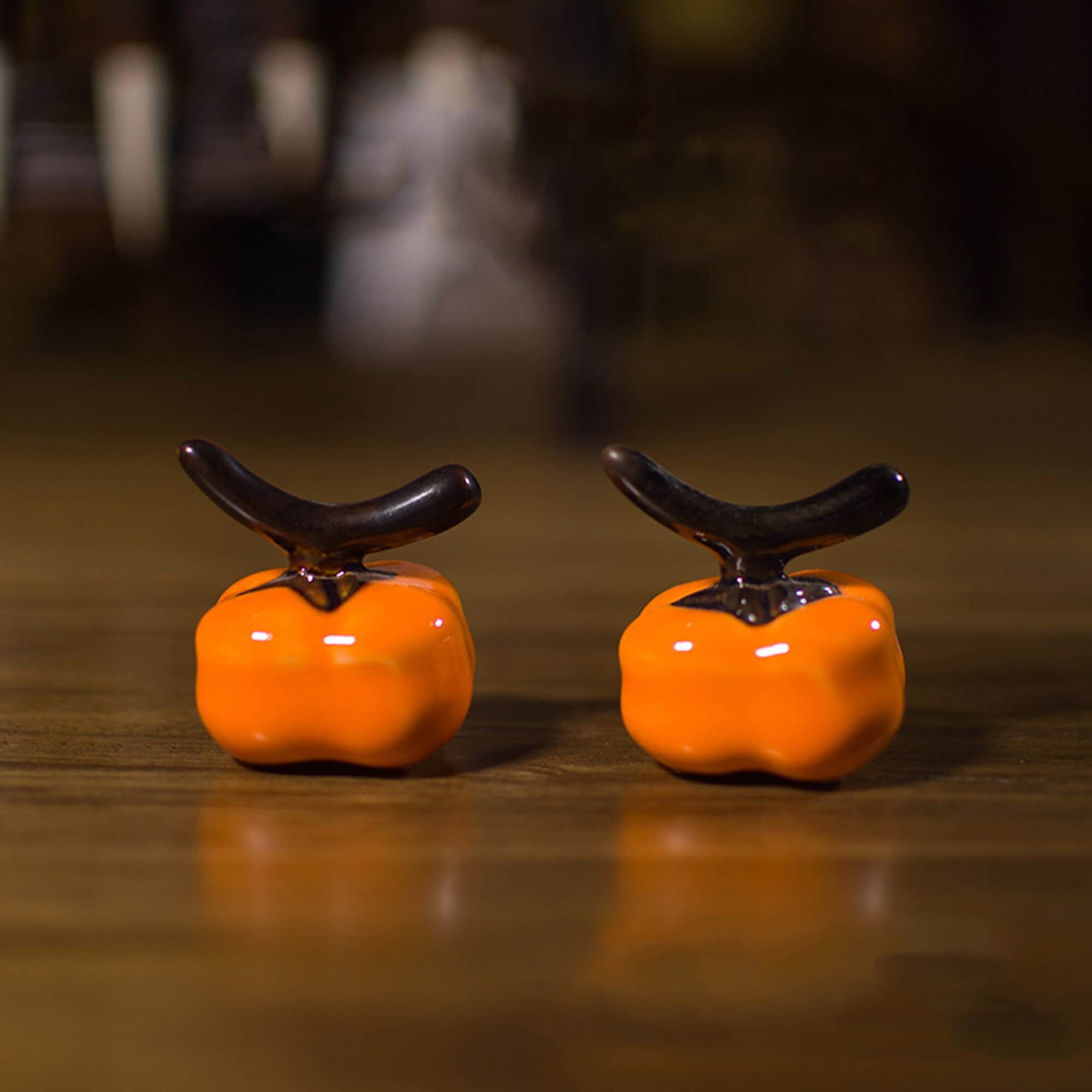 Ceramic Pen Rest, Persimmon Pen Rest, Creative Pen Rest, Cute Pen Rest, Chinese Brush Holder, Chopsticks Rest,Persimmon Calligraphy Pen Rest
