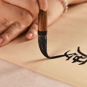 Beginner Brush Medium Chinese Painting Brush, Chinese Calligraphy Brush, Professional Brush, Japanese Kanji Brush, Regular Script Brush Set